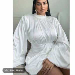 COPY - Fashionnova Curve Satin Mini Dress 2X Ivory